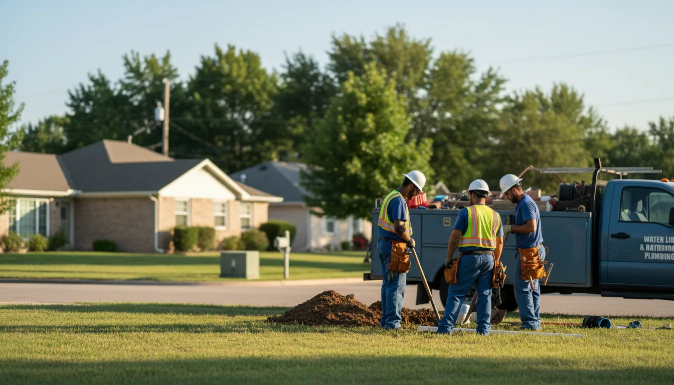 Residential water line and bathroom plumbing service in Macy, NE